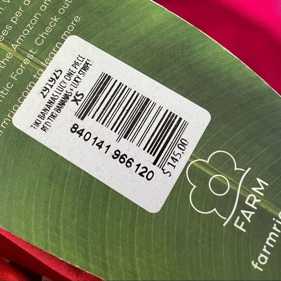 FARM RIO Reversible Tiki Bananas Lucy One-Piece Swimsuit XS MSRP $145 - Picture 13 of 13